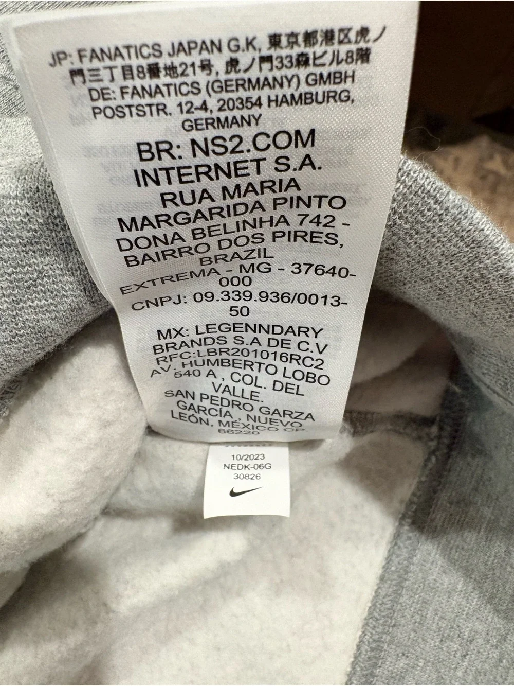Nike Philadelphia Eagles 2024 NFC Champions Super Bowl LIX Hoodie 3XL Gray